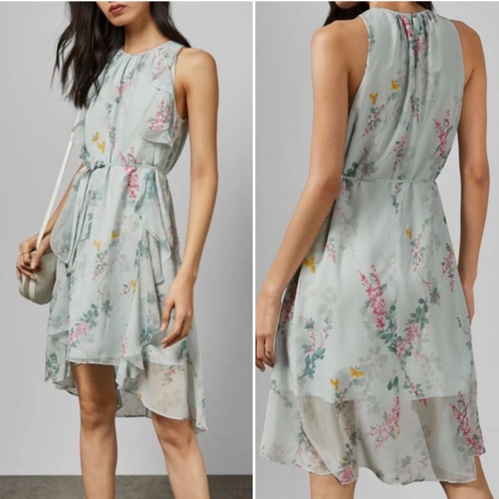 NWT Ted Baker Pariz Sorbet Floral High Low Dress Size 5/ US 14